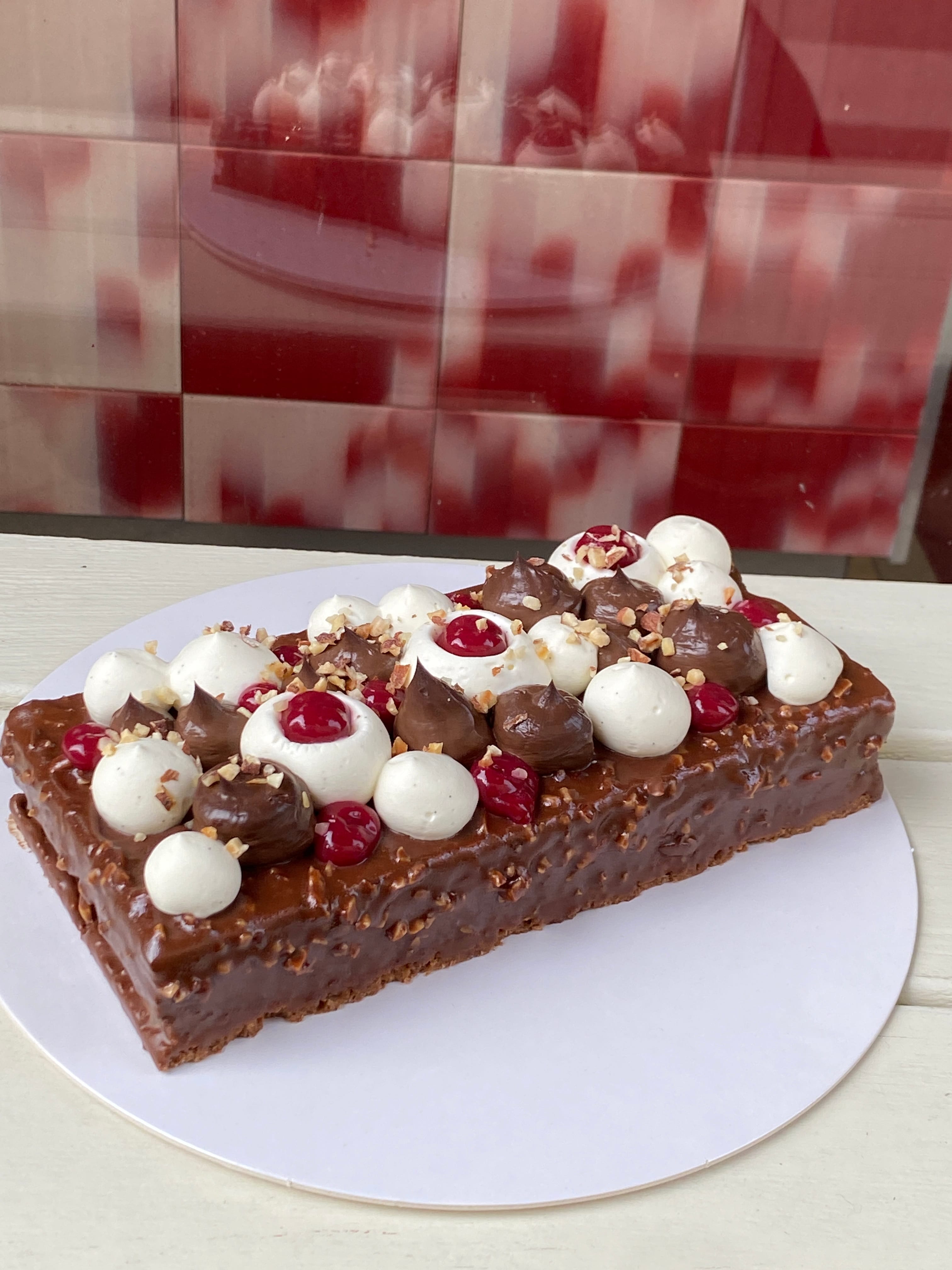 Entremet chocolat framboise